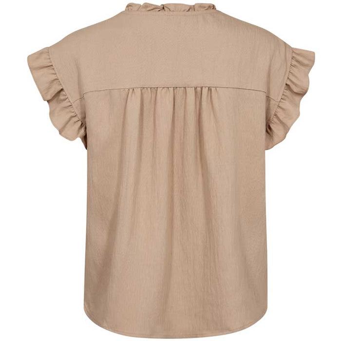 Co Couture SuedaCC Frill Smock Top Sand - J BY J Fashion