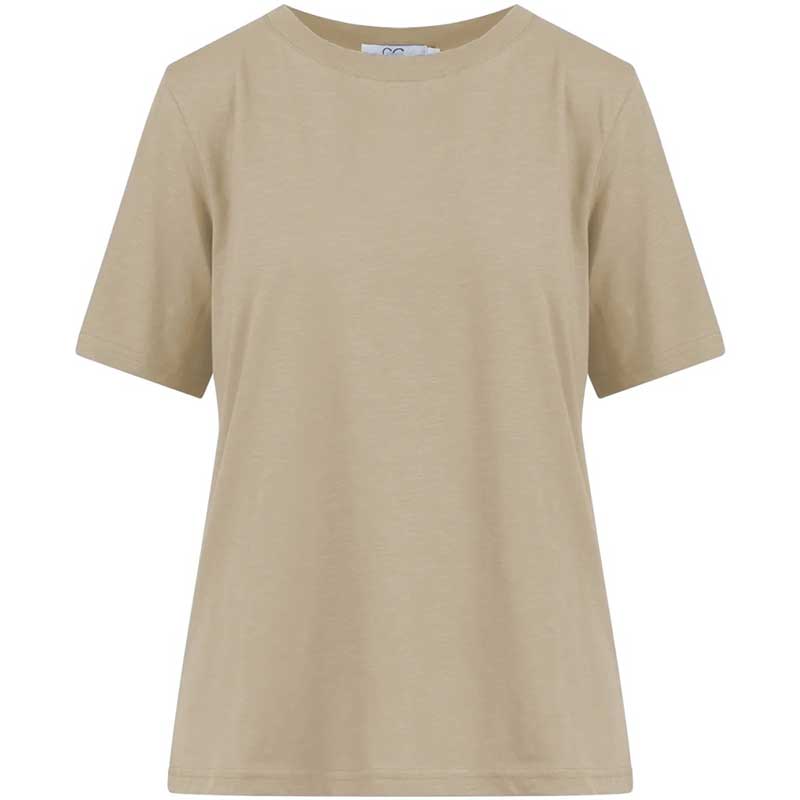 Coster Copenhagen CCH1118 Regular T-Shirt 406 Sand Olive - J BY J Fashion