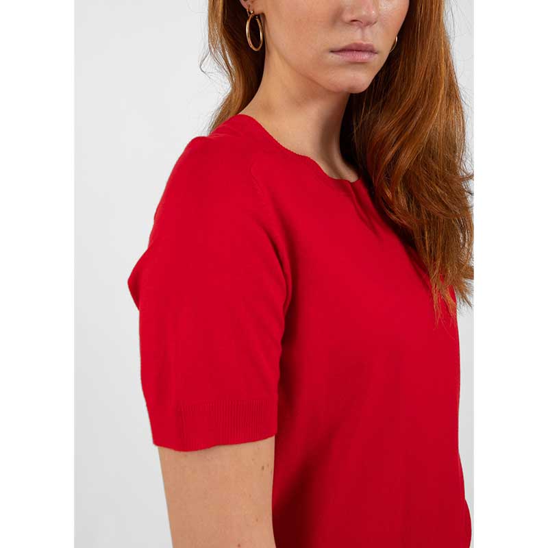 Coster Copenhagen CCH1118 Regular T-Shirt 613 Red - J BY J Fashion