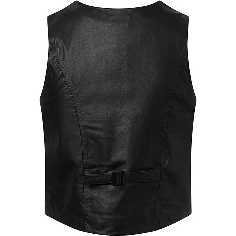 Depeche 51154 KateDEP Leather Vest Sort - J BY J Fashion