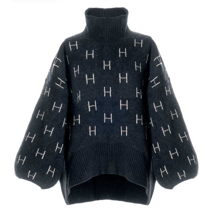 Hést Fam Sweater Short Knit Sort - J BY J Fashion