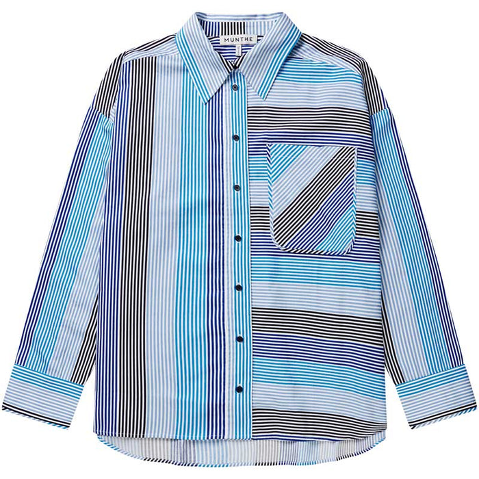 Munthe Matrimi Striped Shirt Blå - J BY J Fashion