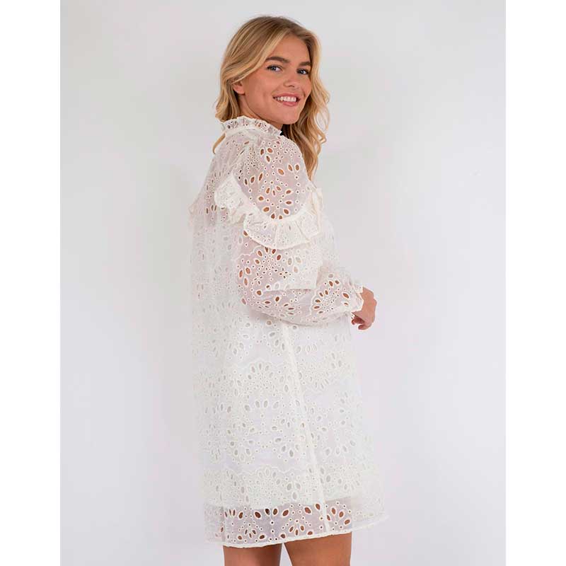 Neo Noir Abby Embroidery Dress Off White - J BY J Fashion
