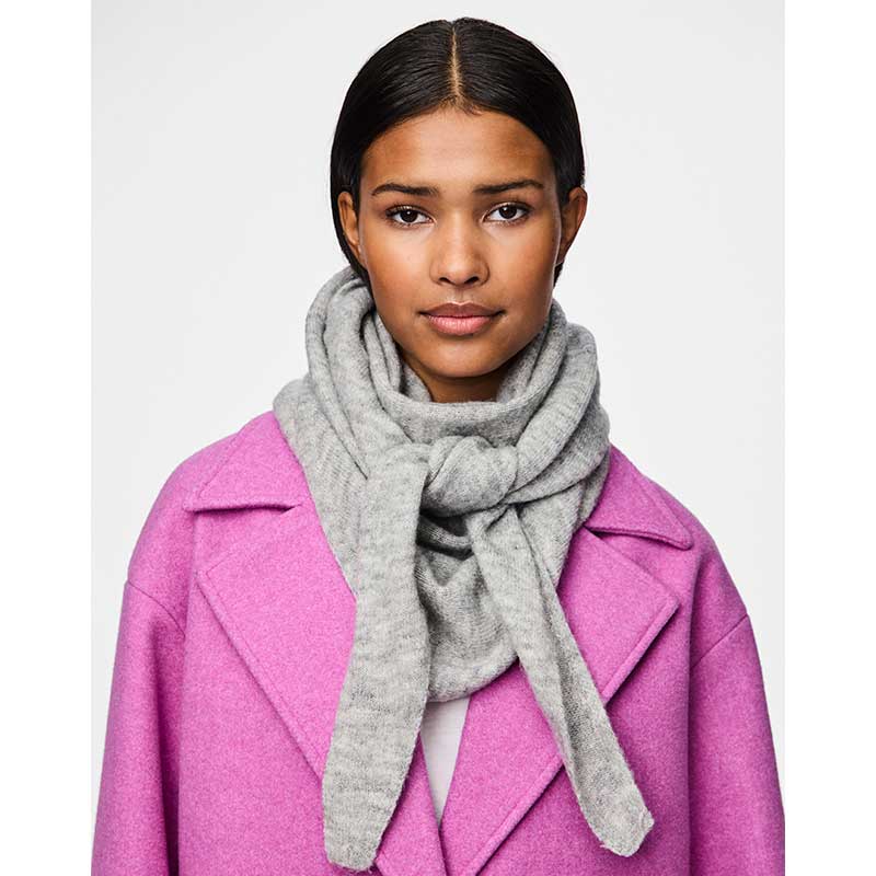 Hype the Detail triangle scarf - Dark Grey Melange