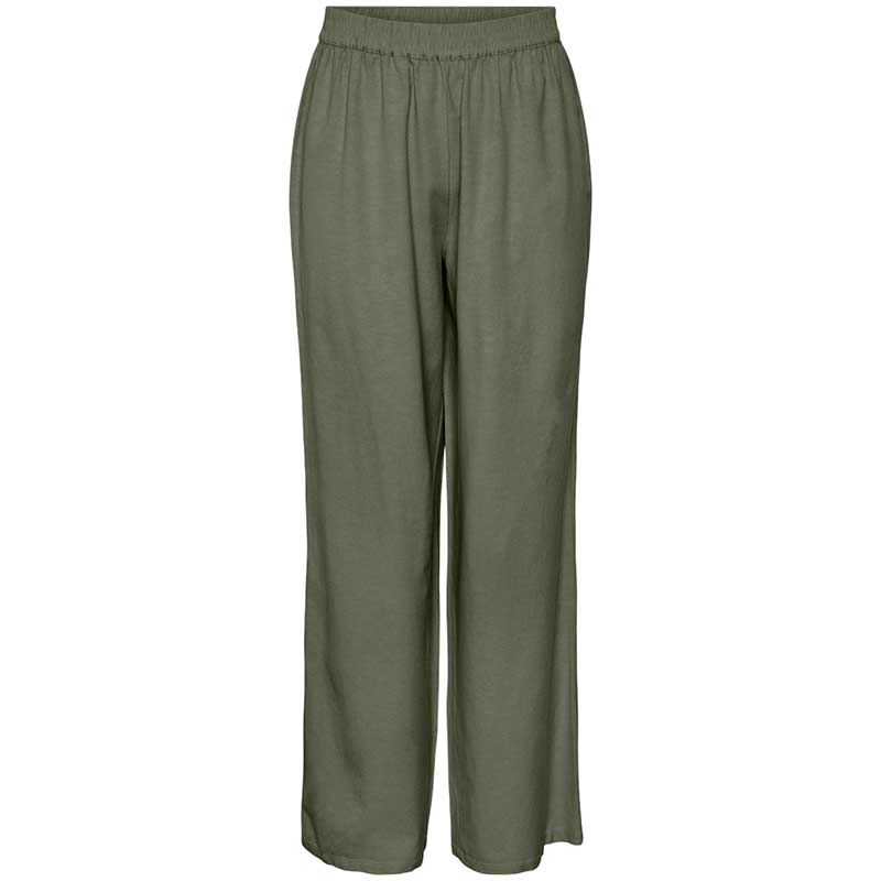 Pieces PCMilano HW Wide Pant D2D PB Army - J BY J Fashion