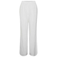 Pieces PCMilano HW Wide Pant D2D PB Hvid - J BY J Fashion