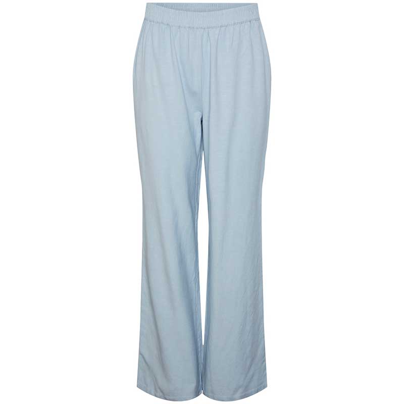 Pieces PCMilano HW Wide Pant D2D PB Lyseblå - J BY J Fashion