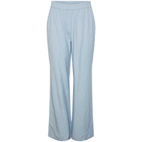 Pieces PCMilano HW Wide Pant D2D PB Lyseblå - J BY J Fashion