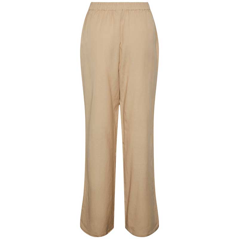 Pieces PCMilano HW Wide Pant D2D PB Sand - J BY J Fashion
