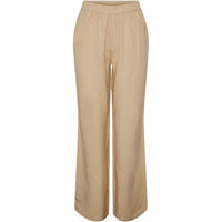 Pieces PCMilano HW Wide Pant D2D PB Sand - J BY J Fashion