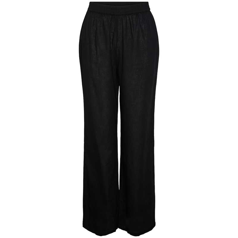 Pieces PCMilano HW Wide Pant D2D PB Sort - J BY J Fashion