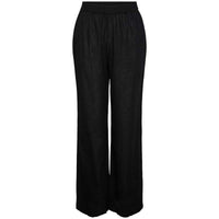 Pieces PCMilano HW Wide Pant D2D PB Sort - J BY J Fashion