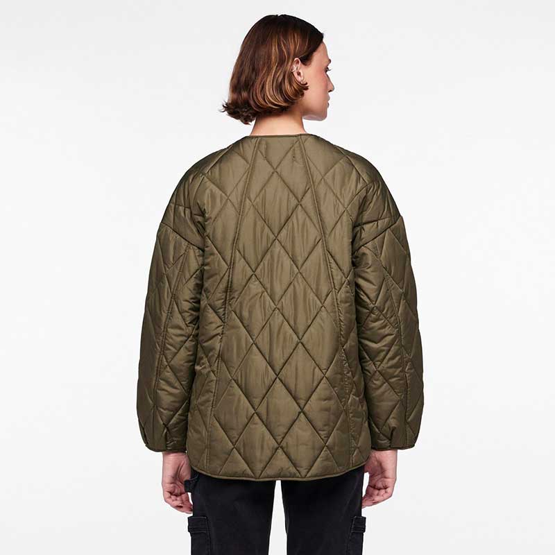 Pieces PCStella Quilted Jacket Noos BC Army