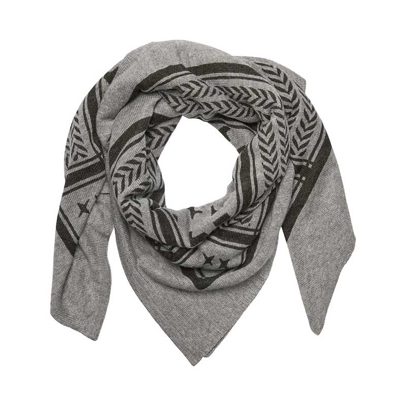 PIECES PCNOVIS WOOL SQUARE SCARF GRÅ – J J