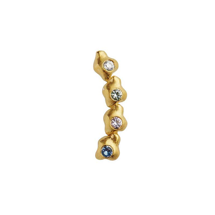 STINE A FOUR GLIMPSE EARRING WITH STONES LEFT GULD - J BY J Fashion