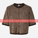 Pieces PCJenna SS O-Neck Knit Cardigan Hot Fudge