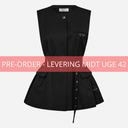 Haute L'Amitié Premiere Peplum Belt Vest Black