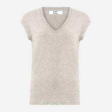 Coster Copenhagen CCH1101 V-Neck T-Shirt 129 Light Grey Melange