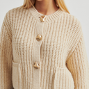 Second Female Ulrikke Knit Cardigan Soft Beige - J BY J Fashion