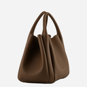 Pourchet Paris 26103 Citrouille Large Leather Bag Taupe