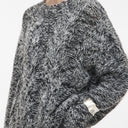 Rouge Edit ROUEmma Funnel Neck LS Knit Top Medium Grey Melange