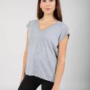 Coster Copenhagen CCH1101 V-Neck T-Shirt 129 Light Grey Melange