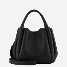 Pourchet Paris 26103 Citrouille Large Leather Bag Noir