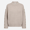 Co Couture RowCC Button Sleeve Knit Bone