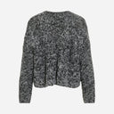 Rouge Edit ROUEmma Funnel Neck LS Knit Top Medium Grey Melange