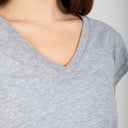 Coster Copenhagen CCH1101 V-Neck T-Shirt 129 Light Grey Melange