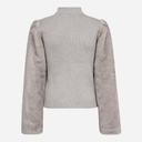 Co Couture ElisabethCC Fur Mix Rib Knit Light Grey
