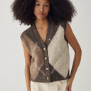 Noella Laiana Knit Vest Ash Brown Mix