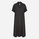 J BY J 8504-2 Long Tunic Dot Dress Black/Beige