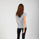 Coster Copenhagen CCH1101 V-Neck T-Shirt 129 Light Grey Melange
