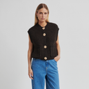 Second Female Ulrikke Knit Vest Chocolate Tort