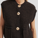 Second Female Ulrikke Knit Vest Chocolate Tort