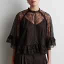 Second Female Sybell Lace Ruffle Blouse Demitasse