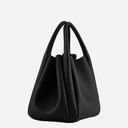 Pourchet Paris 26103 Citrouille Large Leather Bag Noir