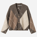 Noella N-Laiana Knit Cardigan Ash Brown Mix