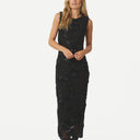 Neo Noir Tiranna Big Flower Mesh Dress Black