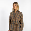 Coster Copenhagen Alia Loose Shirt Golden Brown Check