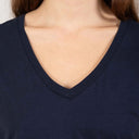 COSTER COPENHAGEN CCH1101 V-NECK T-SHIRT 502 NIGHT SKY BLUE