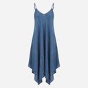 J By J Tencel Strap Denim Dress Blue