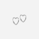Enamel Organic Heart Small E413SM Hoops Sølv