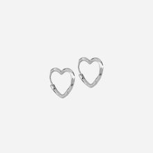 Enamel Organic Heart Small E413SM Hoops Sølv