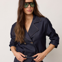 Co Couture TerryCC Double Breasted Blazer Navy Denim
