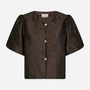 Neo Noir Aisa Brocade Blouse Dark Brown