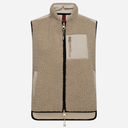 Mos Mosh MMRowe Eli Teddy Vest Feather Gray