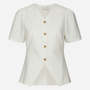 Neo Noir Jules Summer Stripe Blouse Taupe Stripe