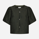 Neo Noir Aisa Brocade Blouse Dark Green